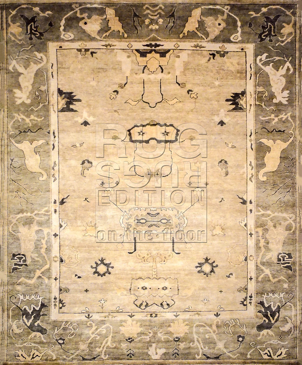 tappeto classico in oushak matrix